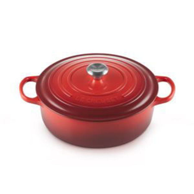 Picture of 6.75qt Signature Cast Iron Round Wide Oven Cerise