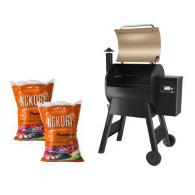 Picture of Pro 575 Smart Pellet Grill/Smoker Bronze w/ Hickory Pellets