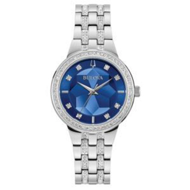 Picture of Ladies Phantom Swarovski Crystal Paved Watch Blue Dial