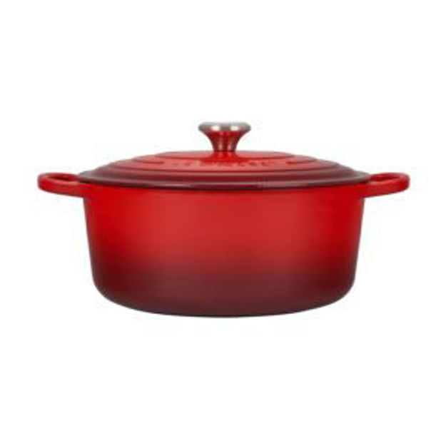 Picture of 9qt Signature Cast Iron Round Dutch Oven Cerise