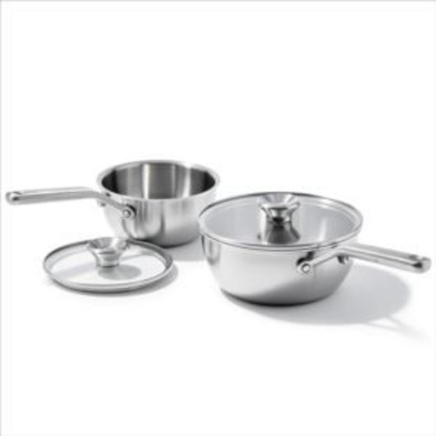 Picture of Mira Tri-Ply 4pc Stainless Steel Chef's Pan Set