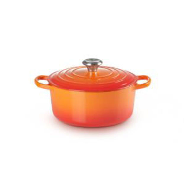 Picture of 4.5qt Signature Cast Iron Round Dutch Oven Flame