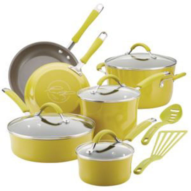 Picture of Cucina 12pc Porcelain Cookware Set Lemongrass Green