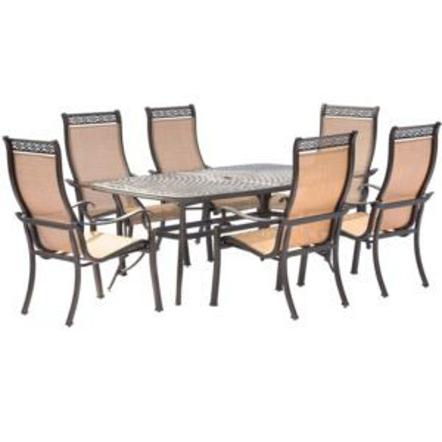 Picture of Manor 7-Piece Dining Set with Six Dining Chairs and a 72 x 38 In. Cast-top Dining Table