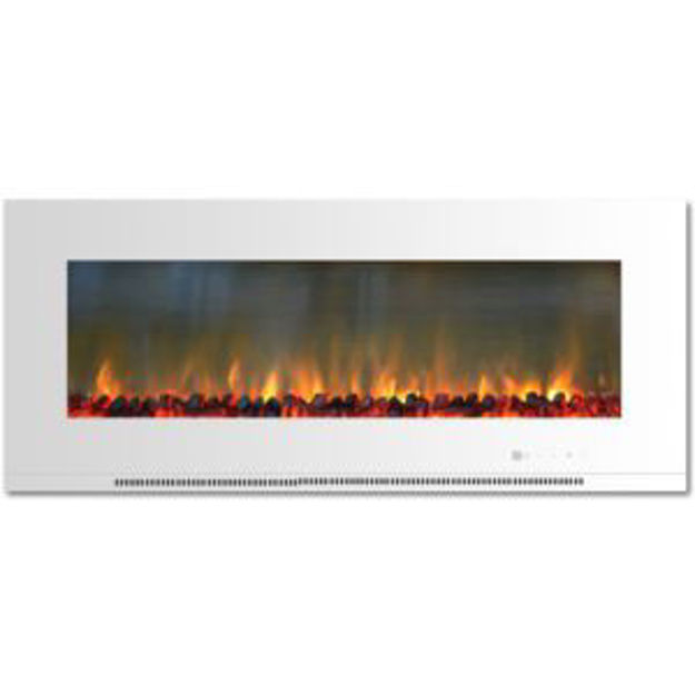 Picture of Metropolitan 56-In. Wall Mounted Electric Fireplace Heater with Remote, Realistic Flames, and Burnin