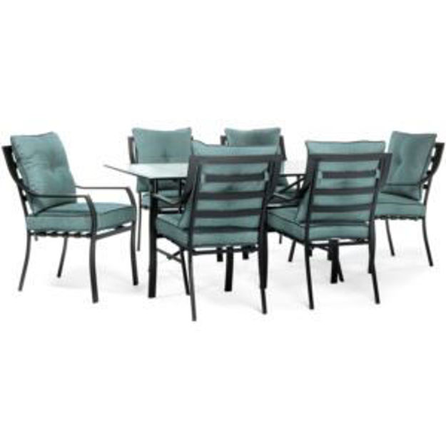 Picture of Lavallette 7-Piece Outdoor Dining Set in Ocean Blue