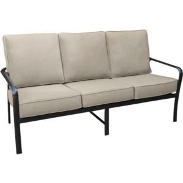 Picture of Cortino Commercial-Grade Aluminum Sofa with Plush Sunbrella Cushions