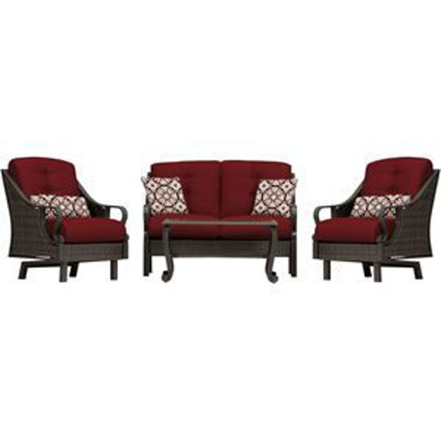 Picture of Ventura 4-Piece Patio Set in Crimson Red