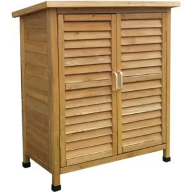 Picture of Outdoor Wooden Storage Shed with Shelf - 2.8 ft. x 1.5 ft. x 3.2 ft.