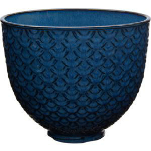 Picture of 5-Qt. Ceramic Bowl for Tilt-Head Stand Mixers, Blue Mermaid Lace