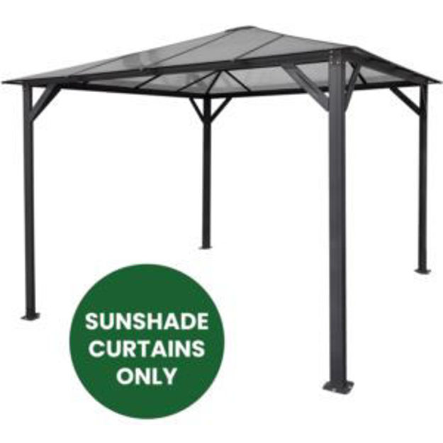 Picture of Polyester Sunshade Curtains for 10-Ft. x 10-Ft. Aluminum/Polycarbonate Gazebo (Set of 4 Panels)