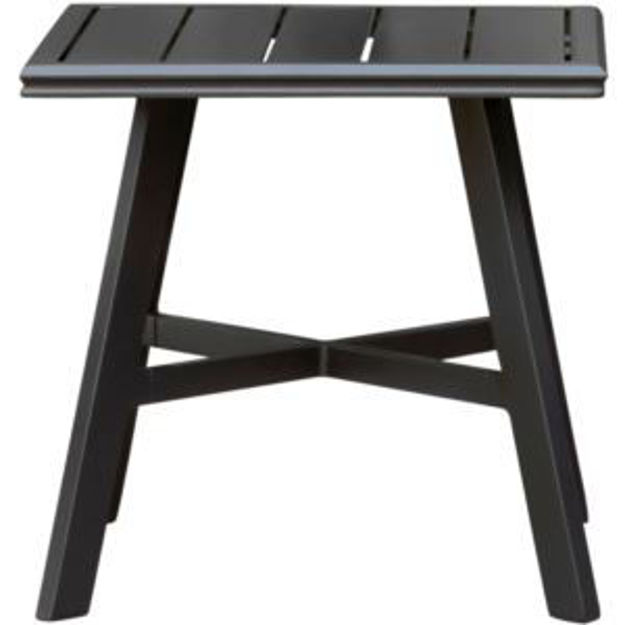 Picture of All-Weather Commercial-Grade Aluminum 22" Square Slat-Top Side Table