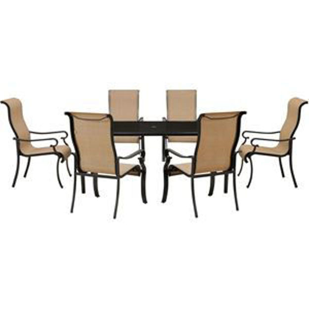 Picture of Brigantine 7-Piece Outdoor Dining Set with Glass Top Table