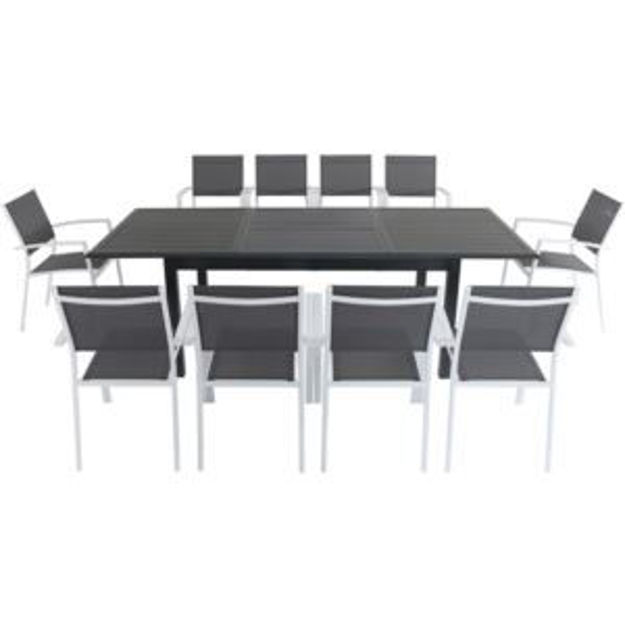 Picture of Cameron 11-Piece Expandable Dining Set with 10 Sling Dining Chairs and a 40" x 94" Table