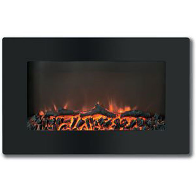 Picture of Callisto 30-In. Wall Mounted Flat Panel Electric Fireplace Heater with Remote Control, Realistic Fla