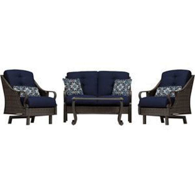 Picture of Ventura 4-Piece Patio Set in Navy Blue