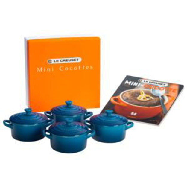 Picture of 8oz Mini Cocottes Set with Cookbook - 4pk Marseille