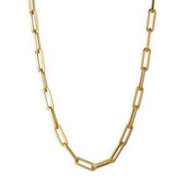 Picture of Chunky Paperclip Necklace Gold