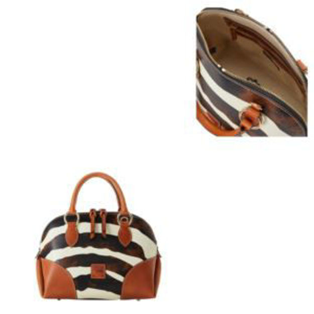 Picture of Zebra Leather Domed Satchel