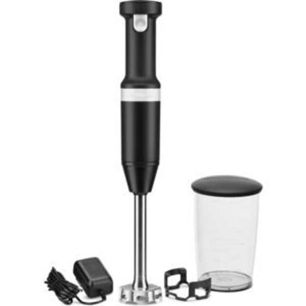 Picture of Cordless Variable-Speed Immersion Blender in Black Matte with Blending Jar