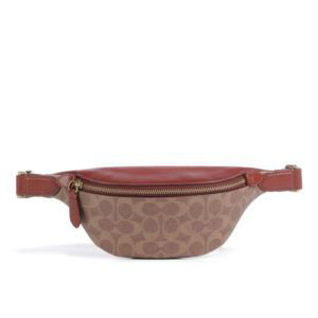 Picture of Coated Canvas Sig. Essential Belt Bag - Tan/Rust