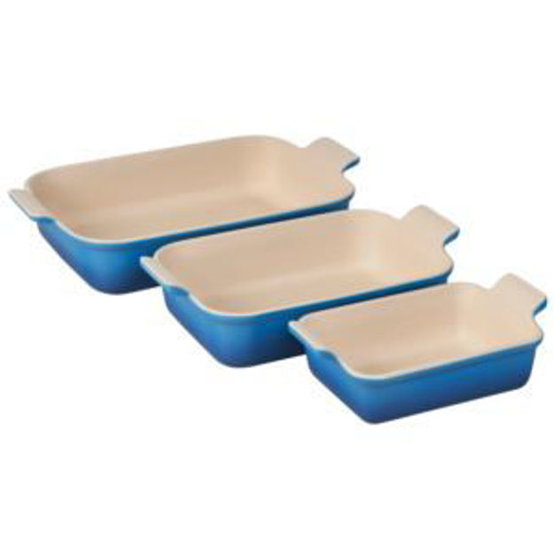 Picture of 3pc Heritage Stoneware Rectangular Baking Dish Set Marseille