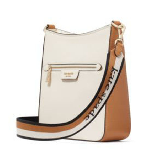 Picture of Hudson Colorblocked  Messenger Crossbody - Parchment Multi