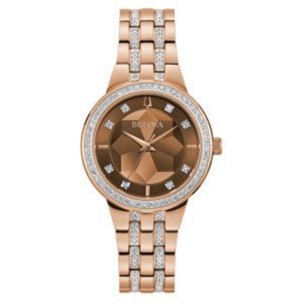 Picture of Ladies Phantom Rose Gold Swarovski Crystal Watch 3D Rose Gold Dial