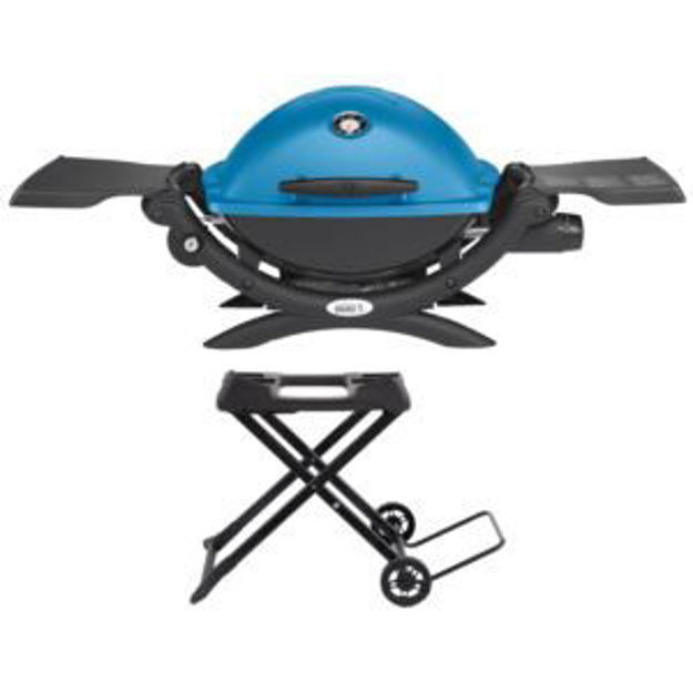 Picture of KIT Q1200 Gas Grill & Portable Cart - Blue