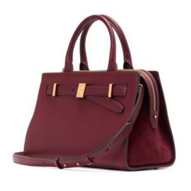 Picture of Deco Leather & Suede Satchel - Cherry Juice Multi