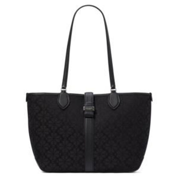 Picture of Spade Flower Jacquard Medium Tote - Black Multi