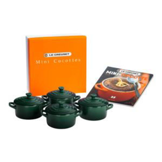 Picture of 8oz Mini Cocottes Set with Cookbook - 4pk Artichaut