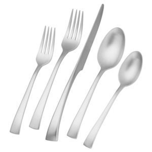 Picture of Bellasera 45pc Satin 18/10 Stainless Steel Flatware Set Matte