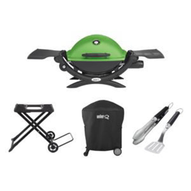 Picture of KIT Q1200 Gas Grill +2pc Tools/Cart/Cover-Green