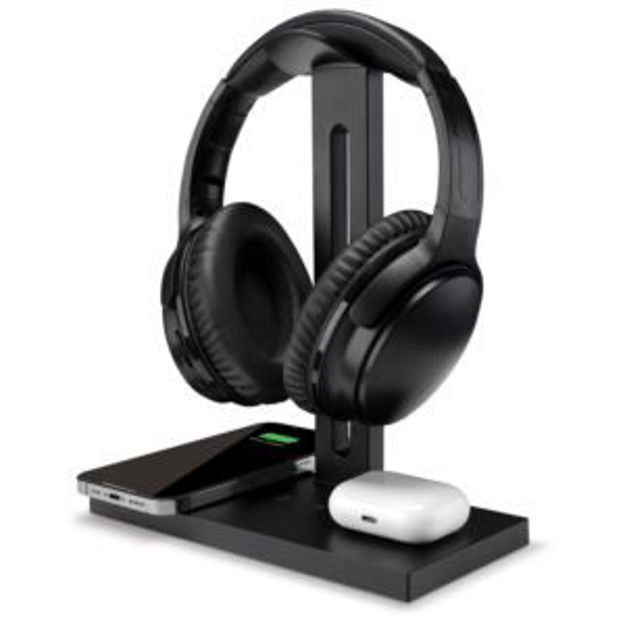 Picture of Desk Kit: 5-in-1 Wireless Charger, ANC Earbuds and ANC Headphones