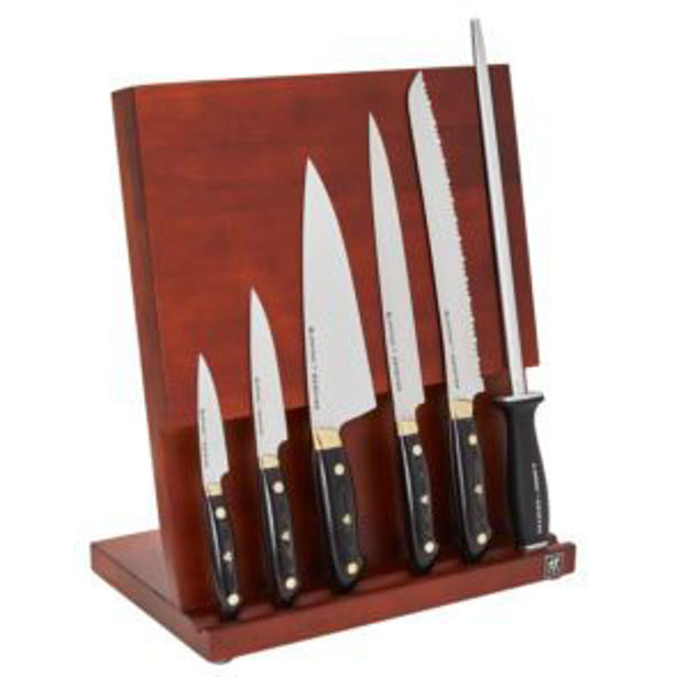 Picture of Bob Kramer Carbon 2.0 7pc Knife Block Set Brown and Black