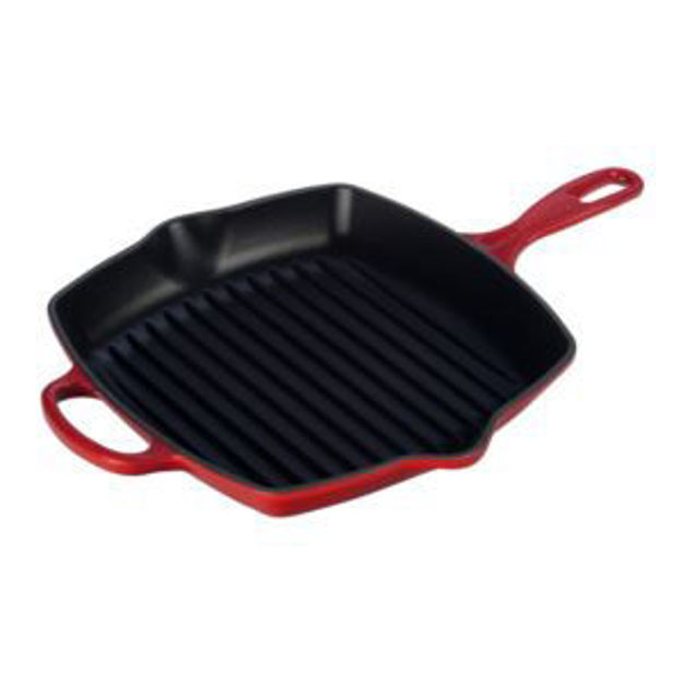 Picture of 10.25" Signature Cast Iron Square Skillet Grill Cerise