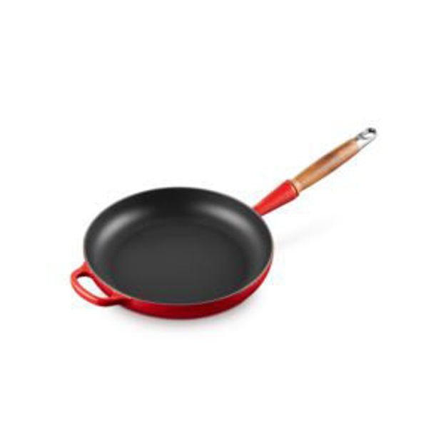 Picture of 10.25" Signature Cast Iron Fry Pan w/ Alpine Wood Handle Cerise