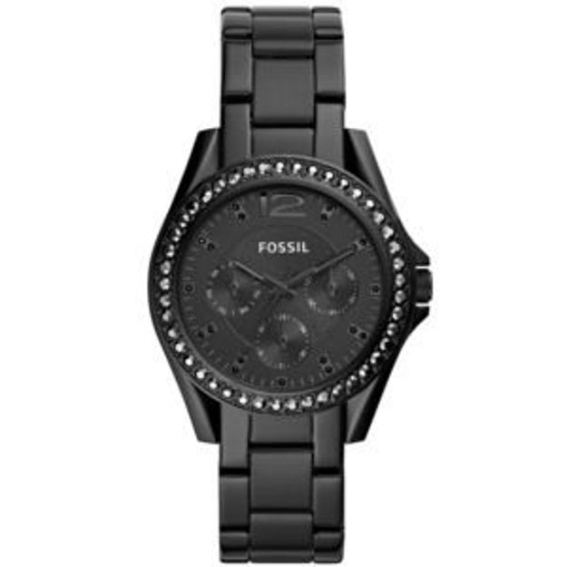 Picture of Ladies Riley Black IP Multi-Dial Crystal Watch Black Dial