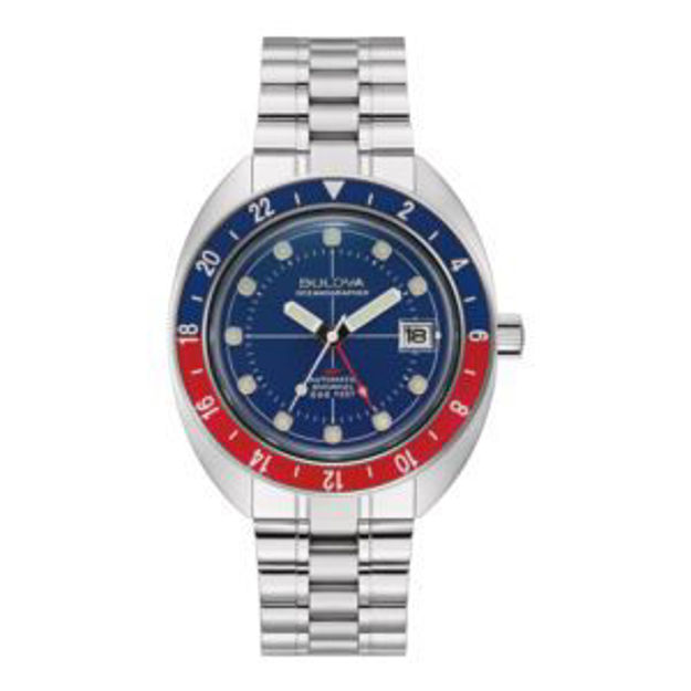 Picture of Men's Oceanographer GMT Silver-Tone Stainless Steel Watch Blue Dial