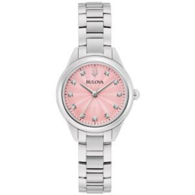 Picture of Ladies' Sutton Silver-Tone Stainless Steel Watch Pink Dial