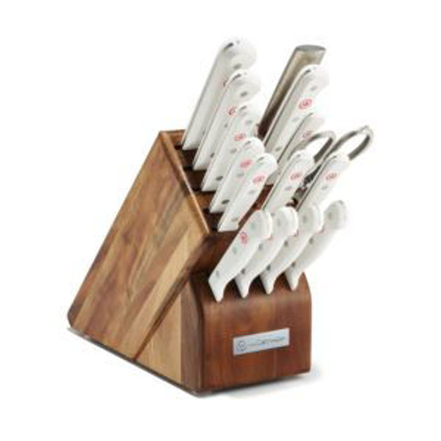 Picture of Gourmet 16pc Knife Block Set w/ White Handles