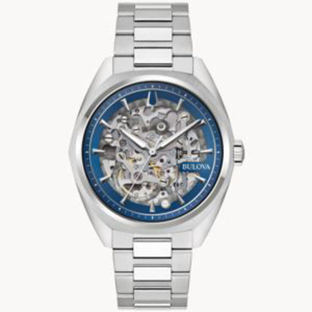 Picture of Men's Surveyor Automatic Silver-Tone Stainless Steel Watch Silver Skeleton Dial