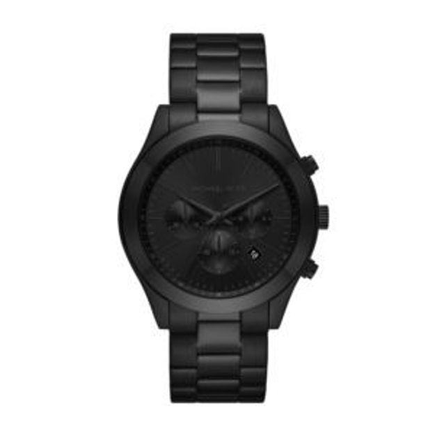 Picture of Men's Slim Runway Black Stainless Steel Chronograph Watch Black Dial