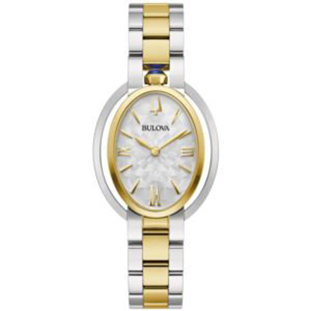 Picture of Ladies' Rubaiyat Two-Tone Stainless Steel Oval Watch Silver Dial