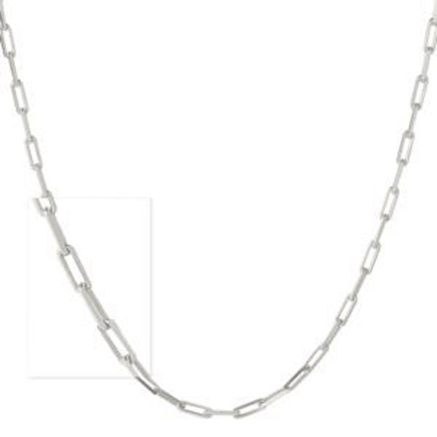 Picture of Classic Paperclip Link Chain Necklace Silver