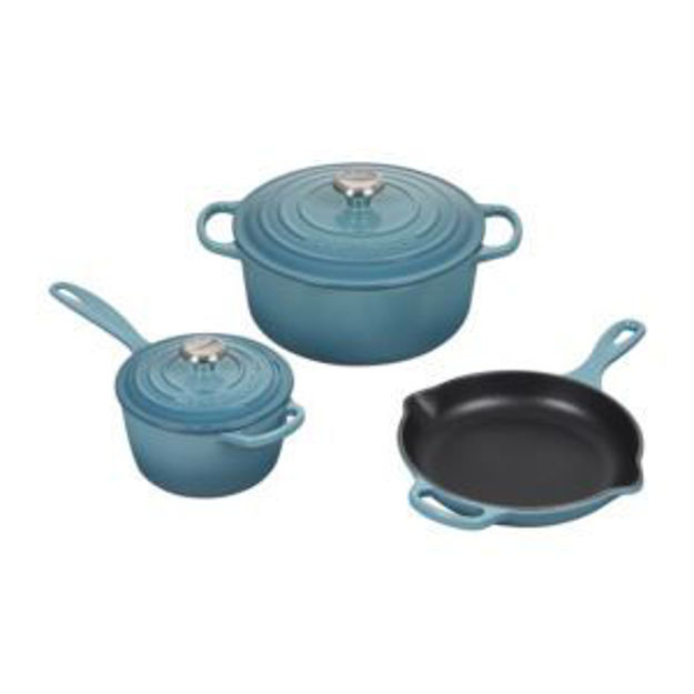 Picture of 5pc Signature Cast Iron Cookware Set Caribbean