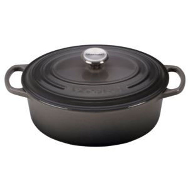 Picture of 2.75qt Signature Cast Iron Oval Dutch Oven Oyster