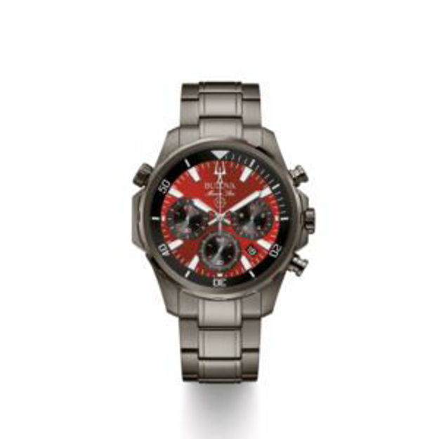 Picture of Men's Marine Star Gray IP Stainless Steel Watch Red Dial