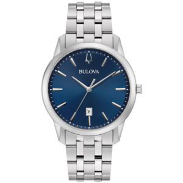 Picture of Men's Sutton Classic Silver-Tone Stainless Steel Watch Blue Dial